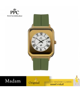 นาฬิกาข้อมือ PARIS POLO CLUB PPC-DH01-GN-GDW JEUNESSE QUAD EDGE ROMAN DATE GREEN / GOLD WHITE	