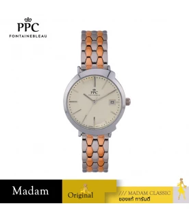 นาฬิกาข้อมือ PARIS POLO CLUB PPC-DI02-SRG-WN CANNES HARMONIE DATE SILVER ROSEGOLD / WINE	