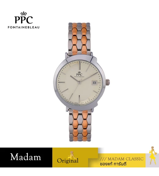 นาฬิกาข้อมือ PARIS POLO CLUB PPC-DI02-SRG-WN CANNES HARMONIE DATE SILVER ROSEGOLD / WINE	