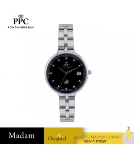 นาฬิกาข้อมือ PARIS POLO CLUB PPC-DI05-BK JOAN CRYSTAL DOME DATE BLACK	