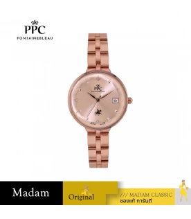 นาฬิกาข้อมือ PARIS POLO CLUB PPC-DI05-RG JOAN CRYSTAL DOME DATE ROSEGOLD	