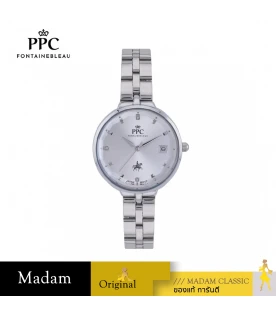 นาฬิกาข้อมือ PARIS POLO CLUB PPC-DI05-WE JOAN CRYSTAL DOME DATE WHITE	