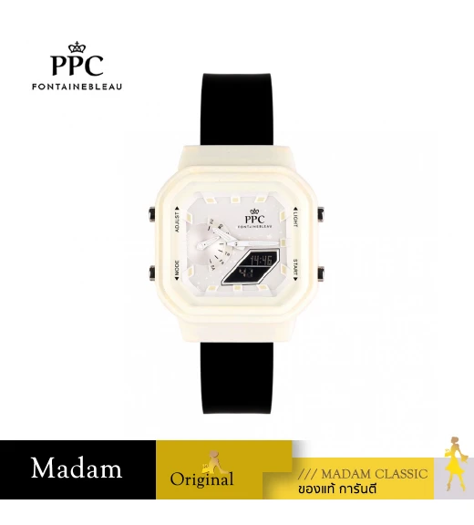 นาฬิกาข้อมือ PARIS POLO CLUB PPC-DJ04-BK-WE ZÉRO MULTI-FUNCTION  BLACK / WHITE	