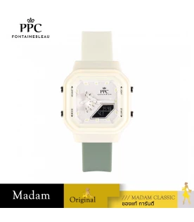 นาฬิกาข้อมือ PARIS POLO CLUB PPC-DJ04-WG-WE ZÉRO MULTI-FUNCTION WHITE / GREEN	