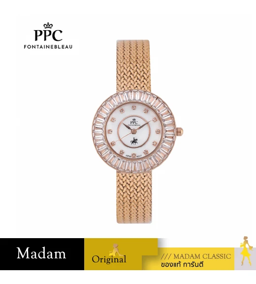 นาฬิกาข้อมือ PARIS POLO CLUB PPC-EA04-RG-WE CANNES SAILOR’S KNOT CRYSTAL ROSEGOLD / WHITE	
