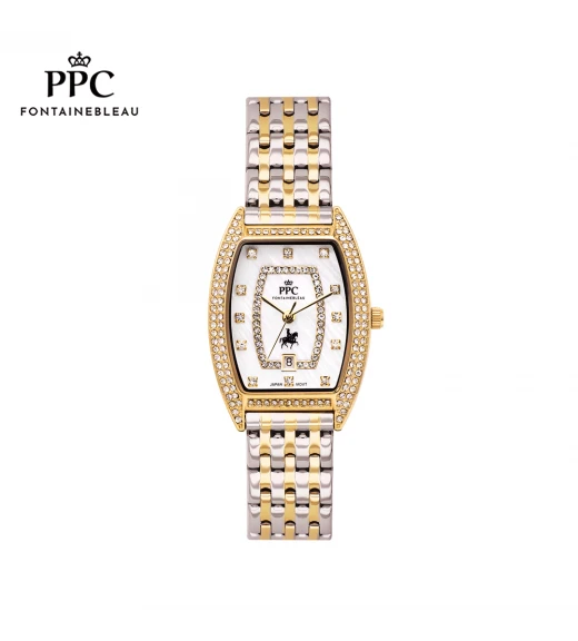 นาฬิกาข้อมือ PARIS POLO CLUB PPC-EA07-SGD-WE DORÉE TRI DIAMOND DATE SILVER ROSEGOLD / WHITE	