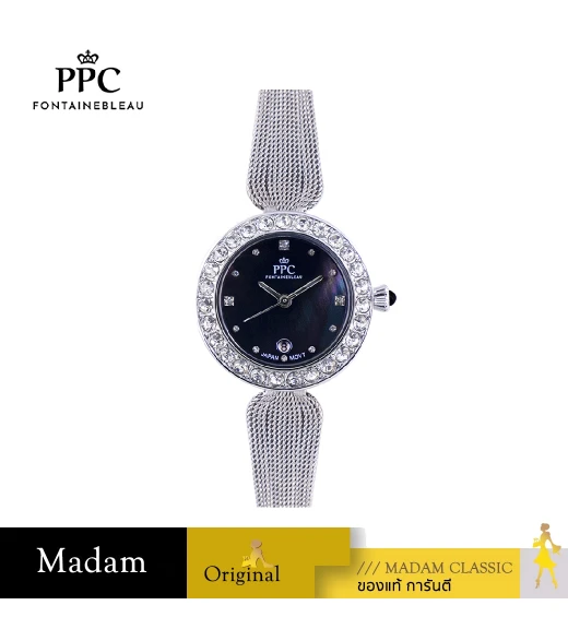 WATCH PPC FONTAINEBLEAU PPC-EB01-BK ÉTOILE DIAMOND SWEAVE DATE 28 MM,BLACK