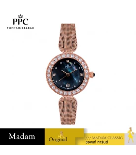 นาฬิกาข้อมือ PPC FONTAINEBLEAU PPC-EB01-RG-BK ÉTOILE DIAMOND SWEAVE DATE 28 MM,ROSEGOLD / BLACK