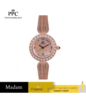 นาฬิกาข้อมือ PPC FONTAINEBLEAU PPC-EB01-RG ÉTOILE DIAMOND SWEAVE DATE 28 MM,ROSEGOLD