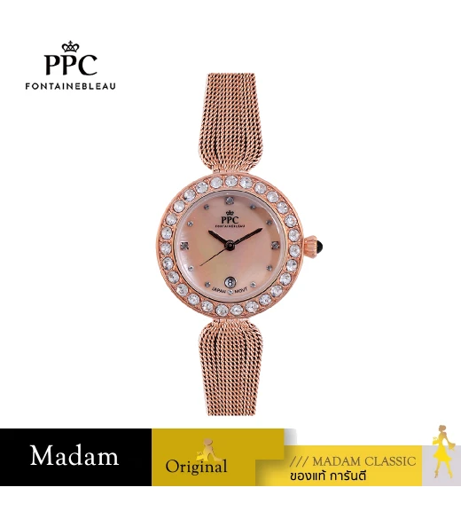 WATCH PPC FONTAINEBLEAU PPC-EB01-RG ÉTOILE DIAMOND SWEAVE DATE 28 MM,ROSEGOLD
