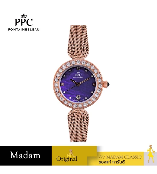 WATCH PPC FONTAINEBLEAU PPC-EB01-RG-VLT ÉTOILE DIAMOND SWEAVE DATE 28 MM,ROSEGOLD / VIOLET