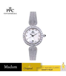 นาฬิกาข้อมือ PPC FONTAINEBLEAU PPC-EB01-WE ÉTOILE DIAMOND SWEAVE DATE 28 MM,WHITE