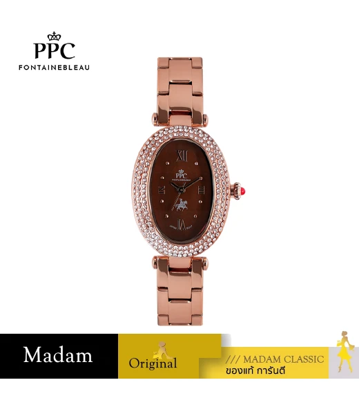 นาฬิกาข้อมือ PPC FONTAINEBLEAU PPC-EB06-RG-CP OVALE ROMANS ARENA 25 MM,ROSEGOLD / COPPER