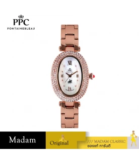 นาฬิกาข้อมือ PPC FONTAINEBLEAU PPC-EB06-RG-WE OVALE ROMANS ARENA 25 MM,ROSEGOLD / WHITE