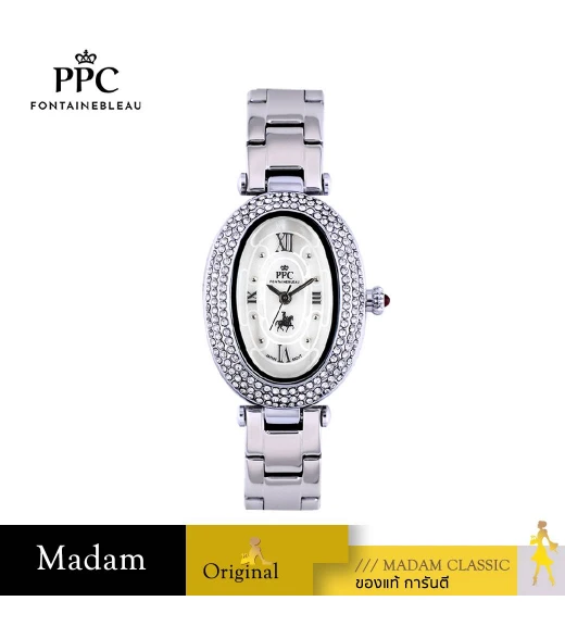นาฬิกาข้อมือ PPC FONTAINEBLEAU PPC-EB06-WE OVALE ROMANS ARENA 25 MM,WHITE