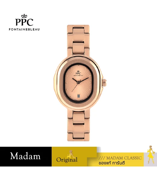 นาฬิกาข้อมือ PPC FONTAINEBLEAU PPC-EB07-RG OVALE MODERN DATE 26 MM,ROSEGOLD