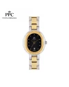 นาฬิกาข้อมือ PPC FONTAINEBLEAU PPC-EB07-SGD-BK OVALE MODERN DATE 26 MM,SILVER GOLD / BLACK