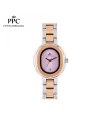นาฬิกาข้อมือ PPC FONTAINEBLEAU PPC-EB07-SRG-LIC OVALE MODERN DATE 26 MM,SILVER ROSEGOLD / LILAC