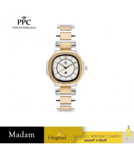 นาฬิกาข้อมือ PARIS POLO CLUB รุ่น PPC-EB08-SGD-WE MEDICI CLASSIC DATE ,SILVER GOLD / WHITE