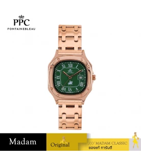 นาฬิกาข้อมือ PPC FONTAINEBLEAU PPC-EC01-RG-RGN CHARLES ROMANS CLASSIC 30 MM,ROSEGOLD / GREEN