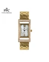 นาฬิกาข้อมือ PPC FONTAINEBLEAU PPC-EC03-GD-WE DORÉE DIAMOND GALLERY DATE 21 MM,GOLD / WHITE