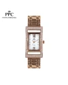 นาฬิกาข้อมือ PPC FONTAINEBLEAU PPC-EC03-RG-WE DORÉE DIAMOND GALLERY DATE 21 MM,ROSEGOLD / WHITE