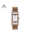 นาฬิกาข้อมือ PPC FONTAINEBLEAU PPC-EC03-RG-WE DORÉE DIAMOND GALLERY DATE 21 MM,ROSEGOLD / WHITE
