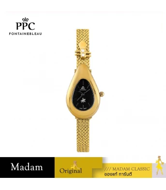"นาฬิกาข้อมือ PPC FONTAINEBLEAU PPC-EC04-GD-BK CANNES TEARA 23 MM,GOLD / BLACK "