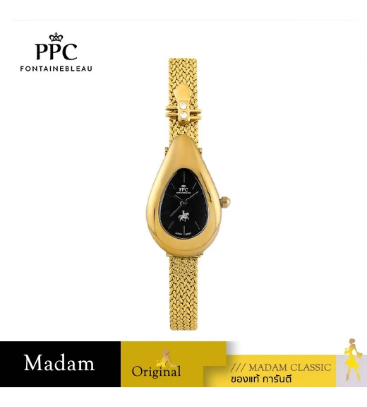 "นาฬิกาข้อมือ PPC FONTAINEBLEAU PPC-EC04-GD-BK CANNES TEARA 23 MM,GOLD / BLACK "