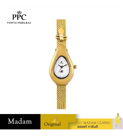 "นาฬิกาข้อมือ PPC FONTAINEBLEAU PPC-EC04-GD-WE CANNES TEARA 23 MM,GOLD / WHITE "	