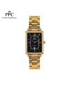 นาฬิกาข้อมือ PPC FONTAINEBLEAU PPC-EC07-GD-BK DORÉE ROMANS LUXE DATE 23 MM,GOLD / BLACK