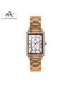 "นาฬิกาข้อมือ PPC FONTAINEBLEAU PPC-EC07-RG-WE  DORÉE ROMANS LUXE DATE 23 MM,ROSEGOLD / WHITE"