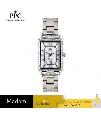 "นาฬิกาข้อมือ PPC FONTAINEBLEAU PPC-EC07-WE  DORÉE ROMANS LUXE DATE 23 MM,WHITE"