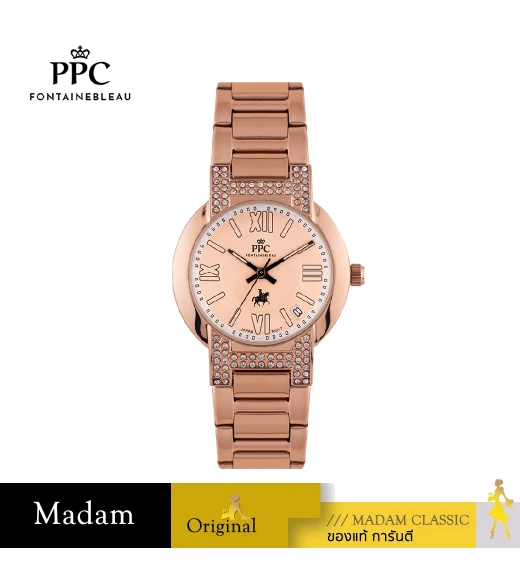 นาฬิกาข้อมือ PPC FONTAINEBLEAU PPC-EC08-RG LE BRETON MODERN DIAMOND DATE 32 MM,ROSEGOLD นาฬิกาข้อมือ PPC FONTAINEBLEAU PPC-EC08-RG LE BRETON MODERN DIAMOND DATE 32 MM,ROSEGOLD