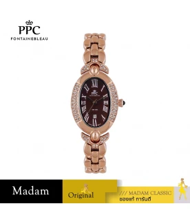 นาฬิกาข้อมือ PPC FONTAINEBLEAU PPC-EC10-RG-BR OVALE MERIFIN DATE 25 MM,ROSEGOLD / BROWN