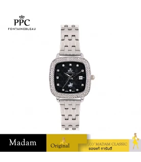 นาฬิกาข้อมือ PPC FONTAINEBLEAU PPC-EC11-BK DORÉE DIAMOND SHIELD DATE 28 MM,BLACK
