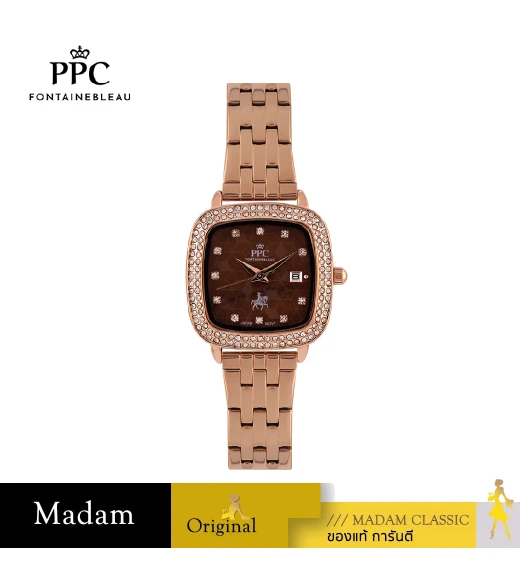 นาฬิกาข้อมือ PPC FONTAINEBLEAU PPC-EC11-RG-CP DORÉE DIAMOND SHIELD DATE 28 MM,ROSEGOLD / COPPER นาฬิกาข้อมือ PPC FONTAINEBLEAU PPC-EC11-RG-CP DORÉE DIAMOND SHIELD DATE 28 MM,ROSEGOLD / COPPER