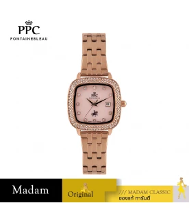 นาฬิกาข้อมือ PPC FONTAINEBLEAU PPC-EC11-RG-LPK DORÉE DIAMOND SHIELD DATE 28 MM,ROSEGOLD / LIGHT PINK