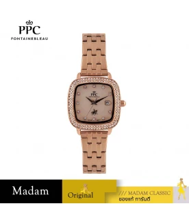 "นาฬิกาข้อมือ PPC FONTAINEBLEAU PPC-EC11-RG  DORÉE DIAMOND SHIELD DATE 28 MM,ROSEGOLD"