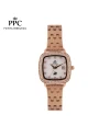 นาฬิกาข้อมือ PPC FONTAINEBLEAU PPC-EC11-RG-WE DORÉE DIAMOND SHIELD DATE 28 MM,ROSEGOLD / WHITE