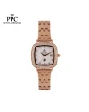 นาฬิกาข้อมือ PPC FONTAINEBLEAU PPC-EC11-RG-WE DORÉE DIAMOND SHIELD DATE 28 MM,ROSEGOLD / WHITE