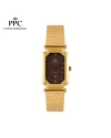 นาฬิกาข้อมือ PPC FONTAINEBLEAU PPC-EC12-GD-BR DORÉE CLASSIC LUXE DATE 22.5 MM,GOLD / BROWN