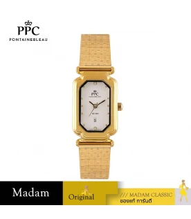 นาฬิกาข้อมือ PPC FONTAINEBLEAU PPC-EC12-GD-WE DORÉE CLASSIC LUXE DATE 22.5 MM,GOLD / WHITE
