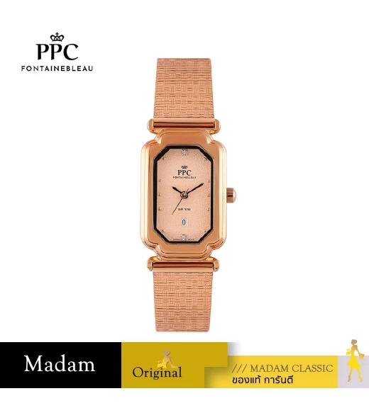 นาฬิกาข้อมือ PPC FONTAINEBLEAU PPC-EC12-RG DORÉE CLASSIC LUXE DATE 22.5 MM,ROSEGOLD