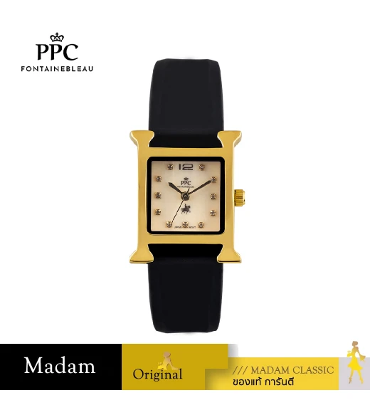 นาฬิกาข้อมือ PPC FONTAINEBLEAU PPC-EC13-BK-GLG DORÉE CLASSIC H 22.5 MM,BLACK / GOLD LIGHT GOLD