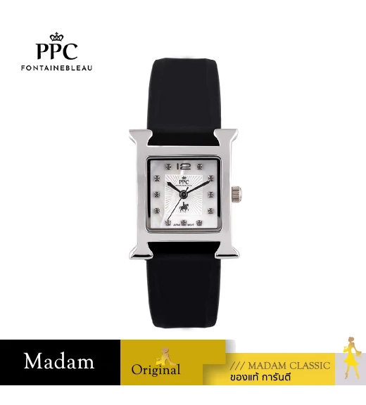 นาฬิกาข้อมือ PPC FONTAINEBLEAU PPC-EC13-BK-WE DORÉE CLASSIC H 22.5 MM,BLACK / WHITE