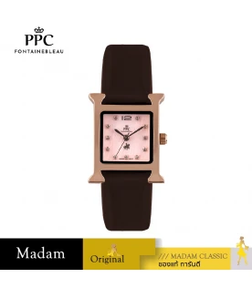 นาฬิกาข้อมือ PPC FONTAINEBLEAU PPC-EC13-BR-RLP DORÉE CLASSIC H 22.5 MM,BROWN / ROSEGOLD LIGHT PINK