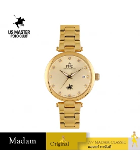 นาฬิกาข้อมือ PPC FONTAINEBLEAU PPC-EC14-GD JOAN MODERN DIAMOND DATE 34 MM,GOLD
