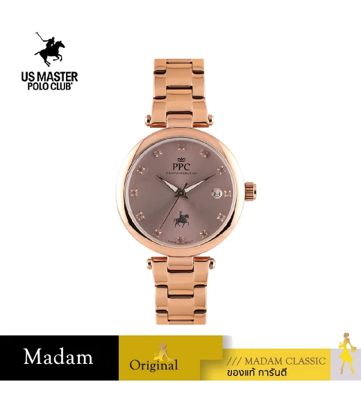นาฬิกาข้อมือ PPC FONTAINEBLEAU PPC-EC14-RG-ORS JOAN MODERN DIAMOND DATE 34 MM,ROSEGOLD / OLD ROSE