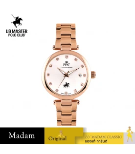 นาฬิกาข้อมือ PPC FONTAINEBLEAU PPC-EC14-RG-WE JOAN MODERN DIAMOND DATE 34 MM,ROSEGOLD / WHITE